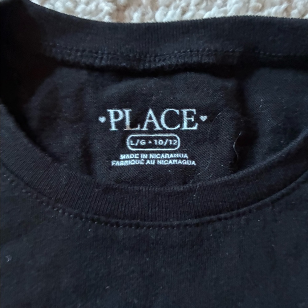 🎆🎇3for$9 Children’s Place Black T-Shirt with Unicorn and Star Design - Picture 3 of 3